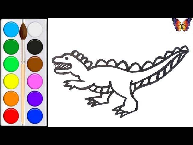 How to draw a dinosaur