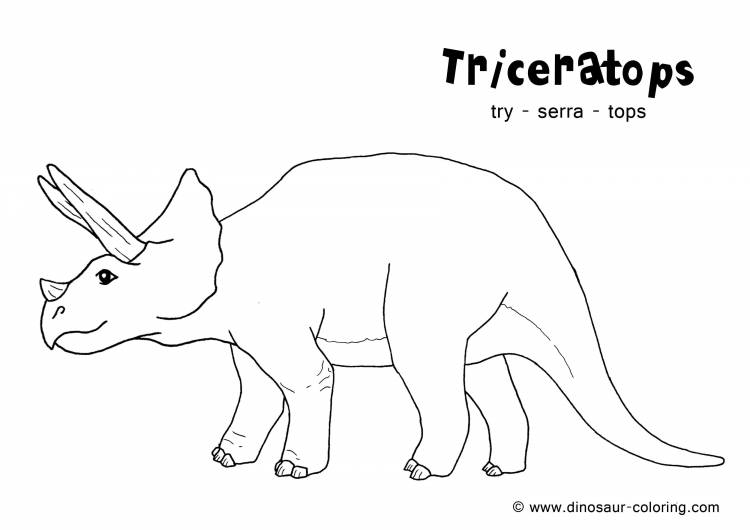 Раскраски трицератопс