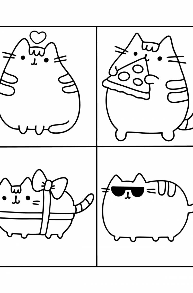 Раскраски Пушины (Pusheen)