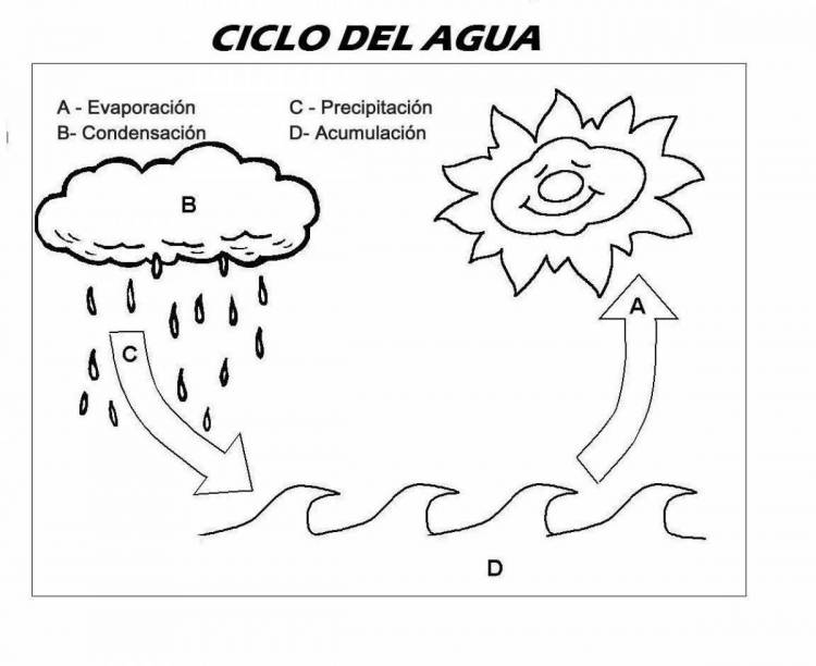 Раскраски Круговорот воды в природе 