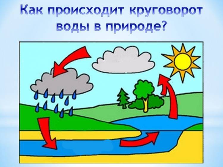 Рисунок на тему круговорот воды в природе 