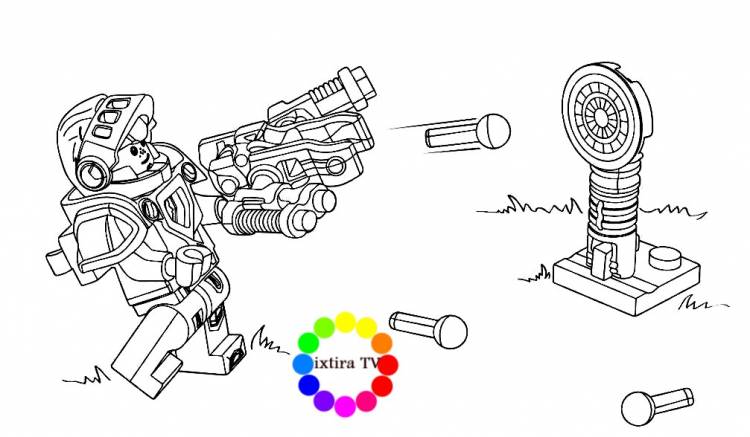 Раскраски для детей и взрослых хорошего качестваРаскраска Нэксо Найтс мишень