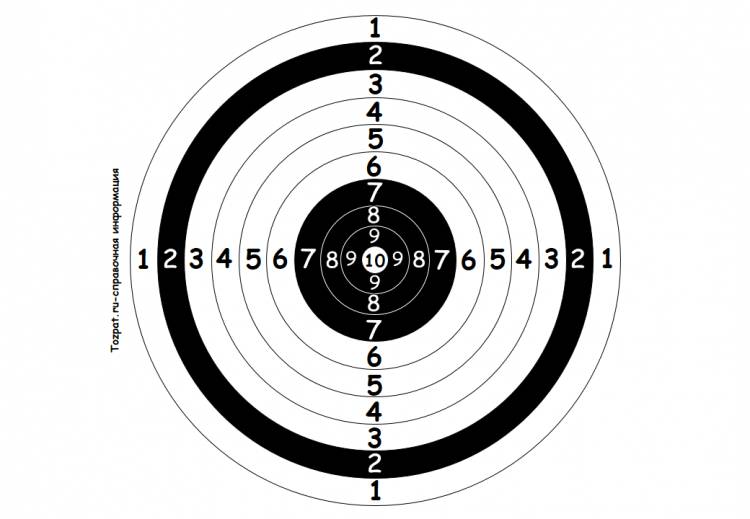 Мишень для стрельбы из пневматической винтовки распечатать а