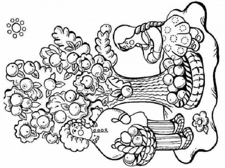 Раскраски Народные промыслы для дошкольников 