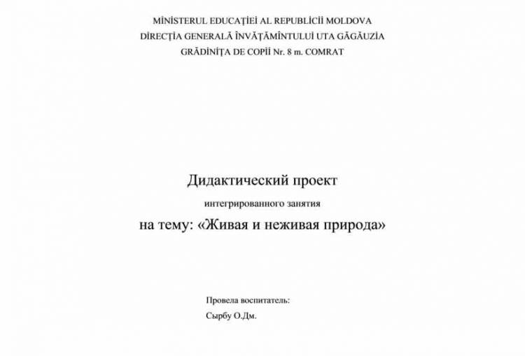 Интегрированное занятие в подготовительной группе