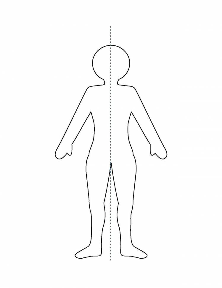 Силуэт человека раскраска