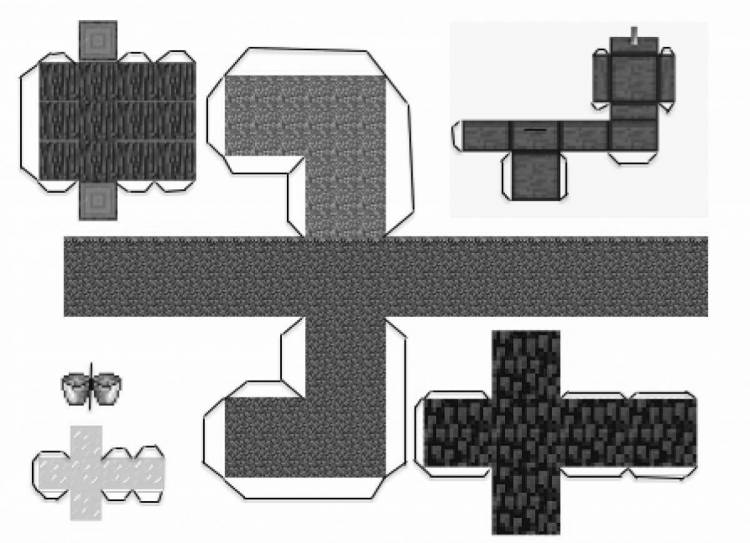 Раскраски Поделки из бумаги майнкрафт 