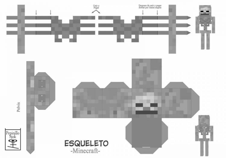 Раскраски Поделки из бумаги майнкрафт 