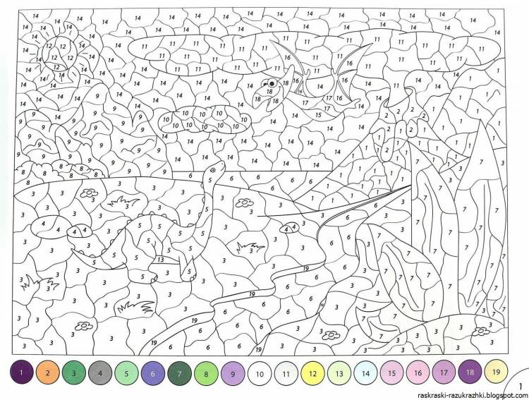 Раскраски по номерам с примерами