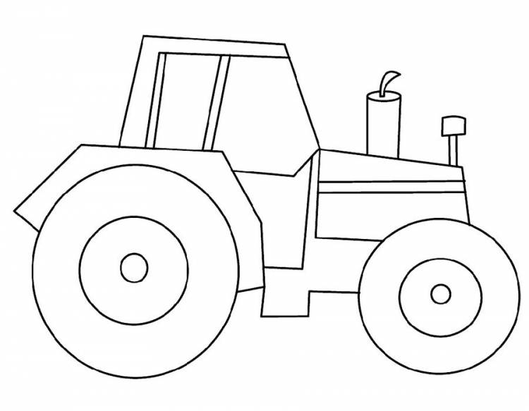 Раскраска с тракторами для мальчиков