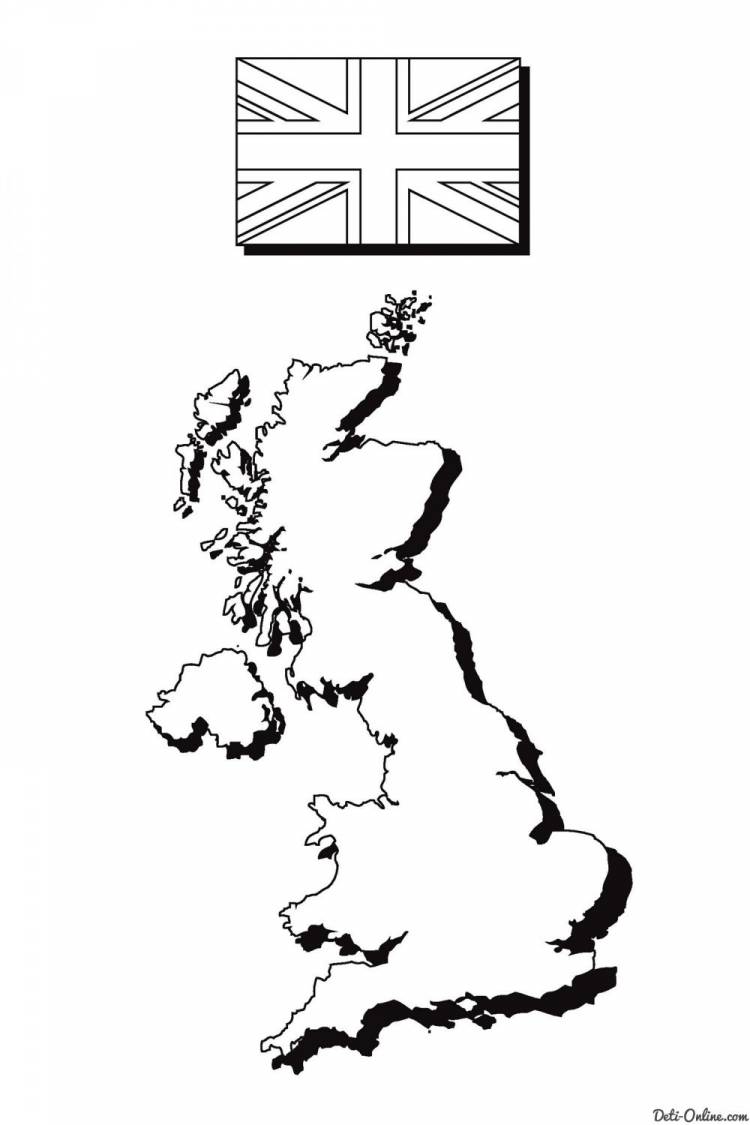 Раскраска Великобритания на детском интернет портале Чурики