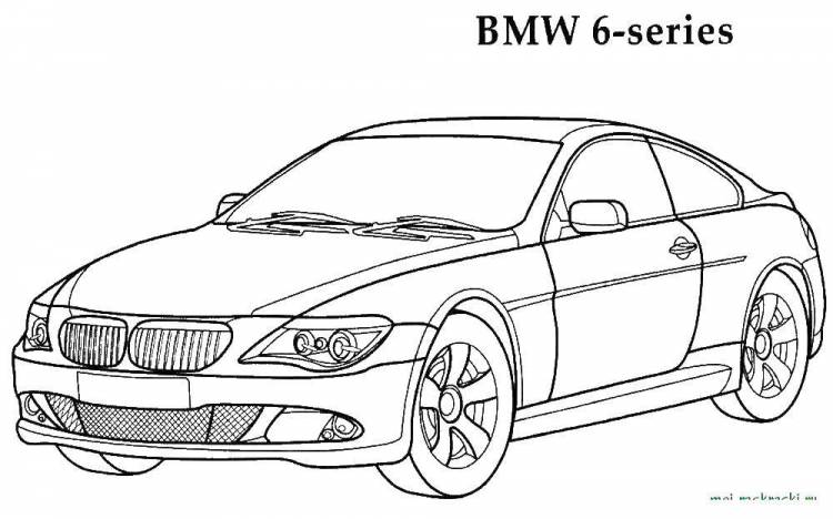 Раскраски Раскраска Bmw машина машины, Download print coloring page