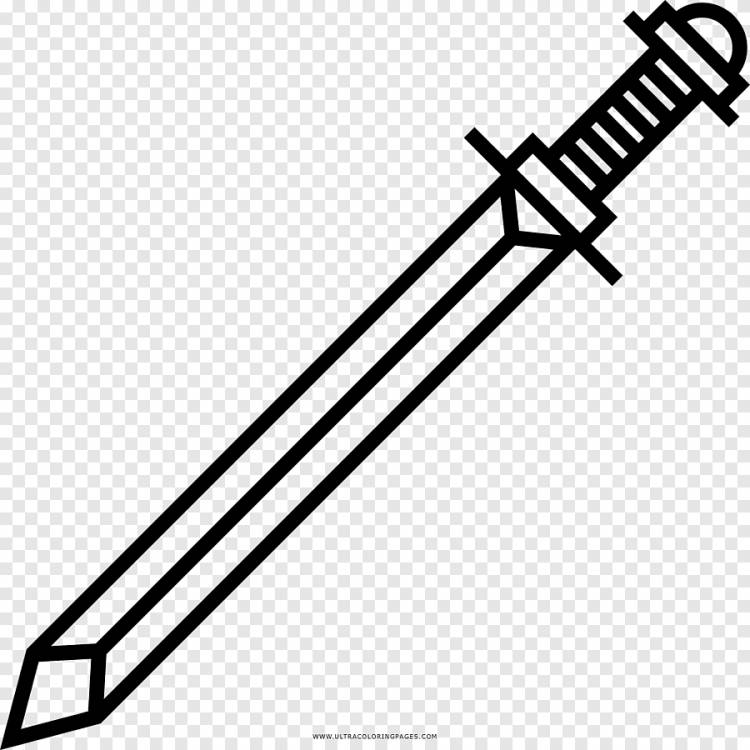 Sword Drawing Раскраска, Меч значок, угол, карандаш png