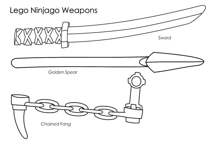 Раскраски Раскраска Оружие лего ниндзяго оружие, Раскраски лего ниндзя го