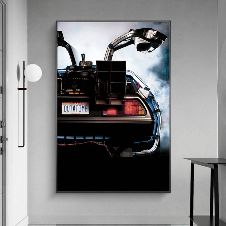 Смотрите фильмы Back to the Future Delorean машины времени автомобиля Плакаты и печать искусство настенные картины фотографии домашний декор