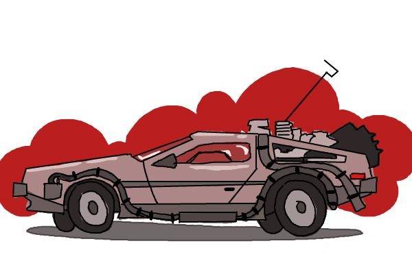 Как нарисовать машину DeLorean из фильма Назад в будущее