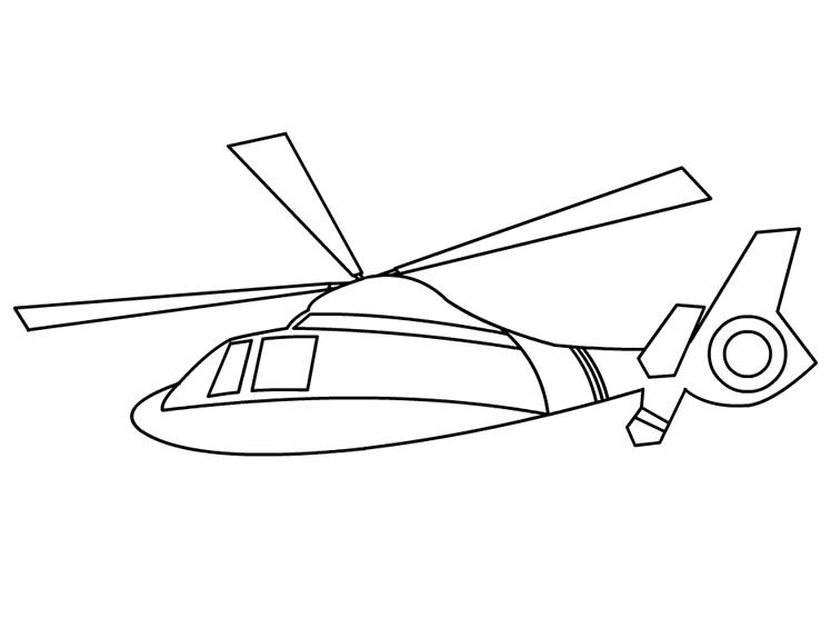 Раскраска Вертолет для мальчиков