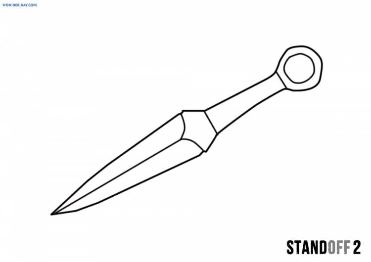 Раскраска Нож Кунай Standoff