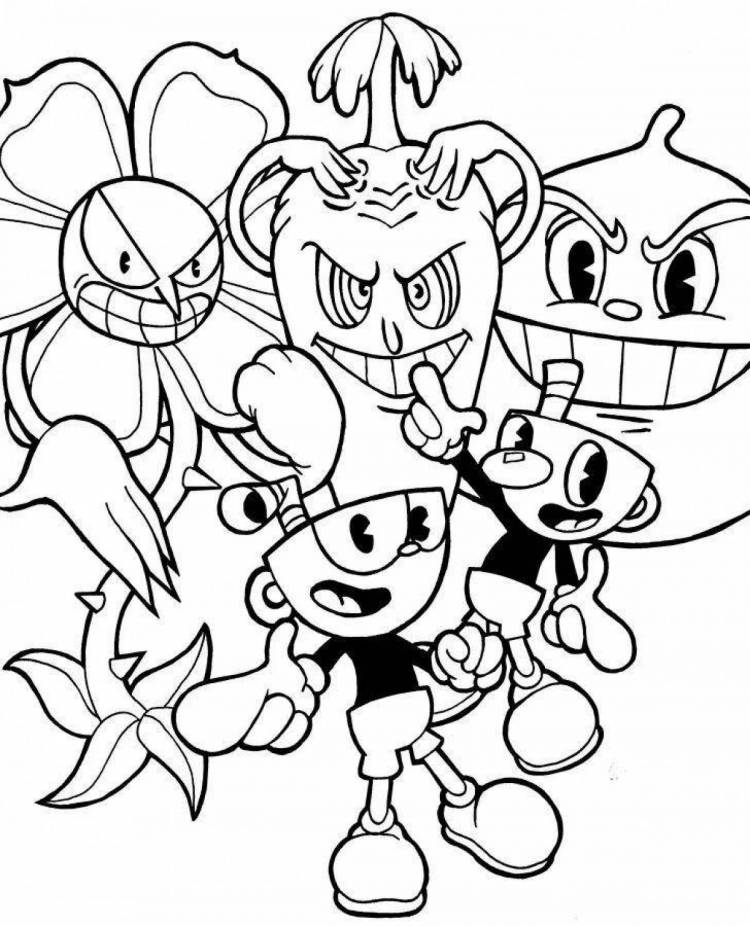 Раскраски Cuphead 