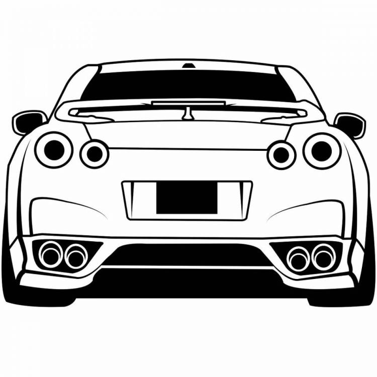 Раскраска грандиозный nissan gtr