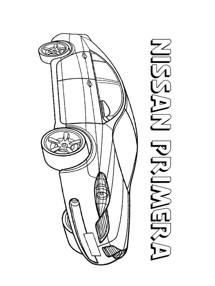 Раскраски Ниссан распечатать бесплатно в формате А