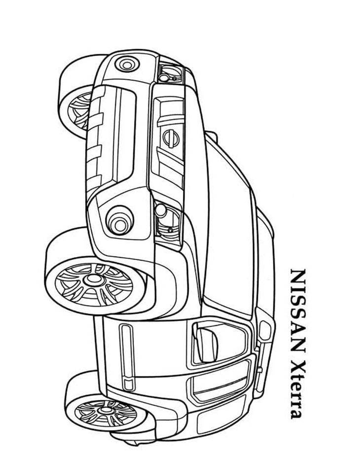 Раскраски Ниссан распечатать бесплатно в формате А