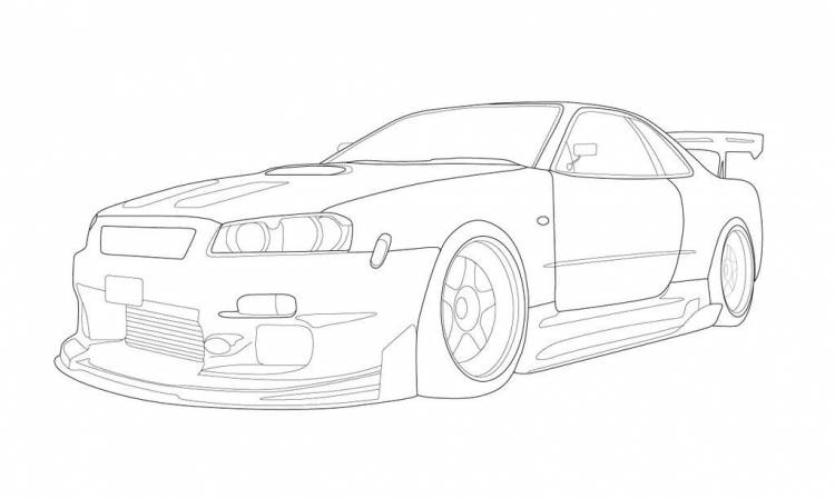 nissan skyline gtr to draw