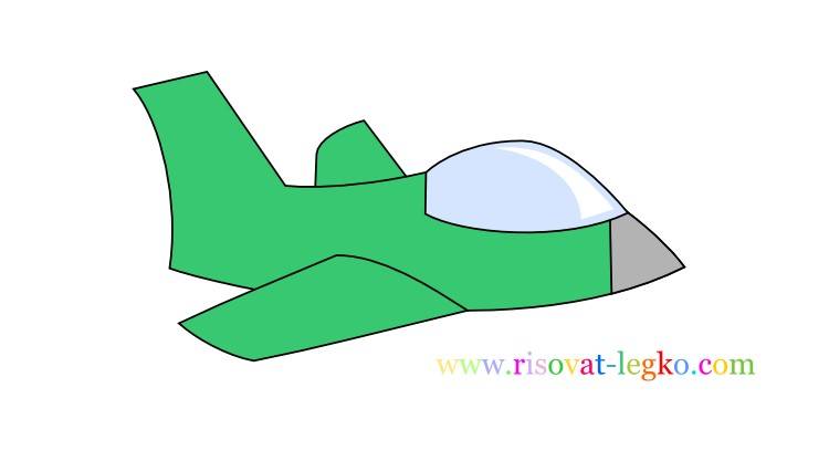 Как нарисовать самолет поэтапно для детей