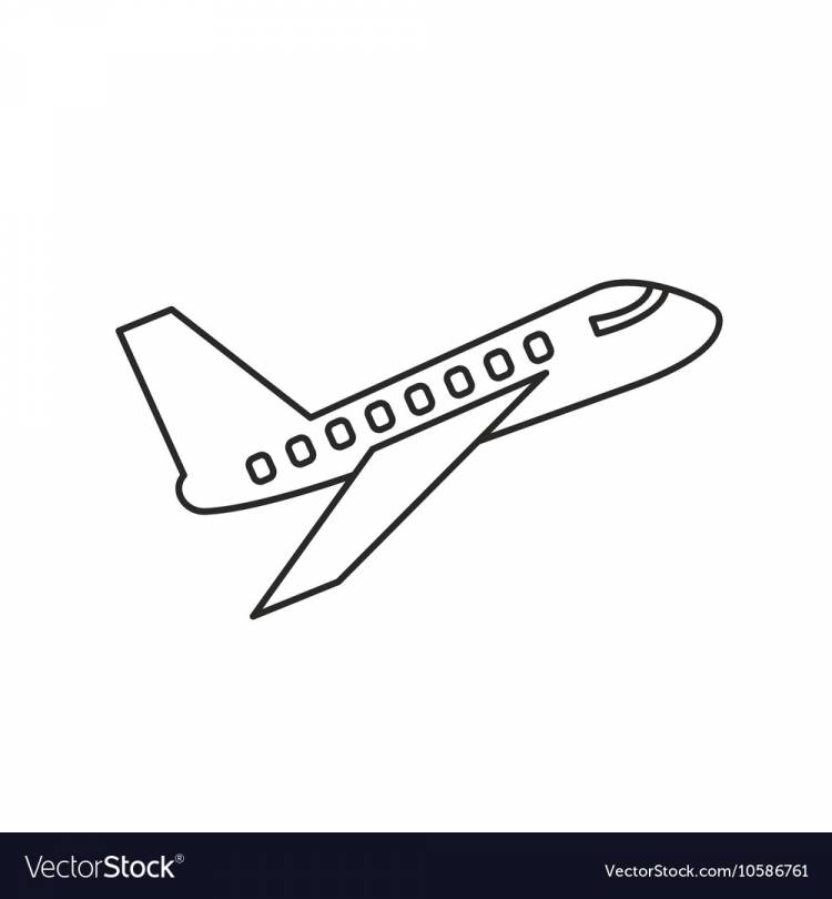 Простой рисунок для детей самолет