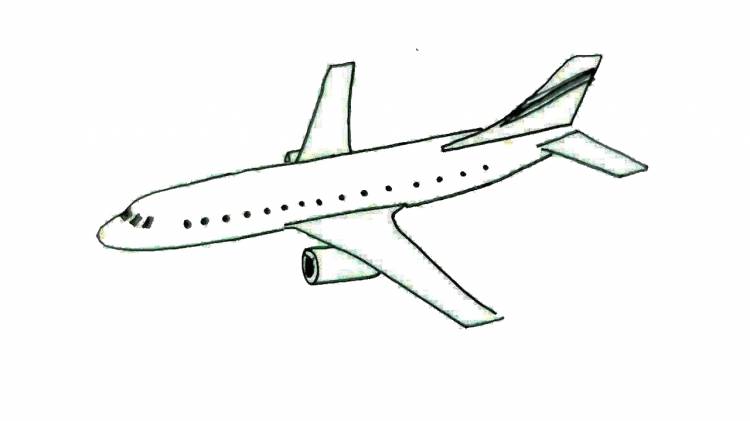 Легкие рисунки самолета для срисовки