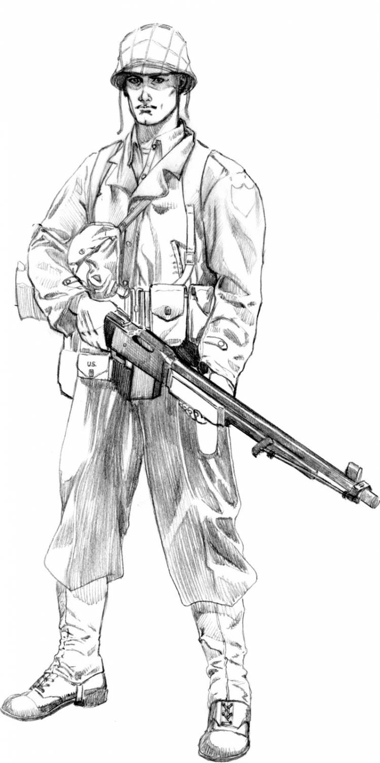 Картинки солдата для срисовки
