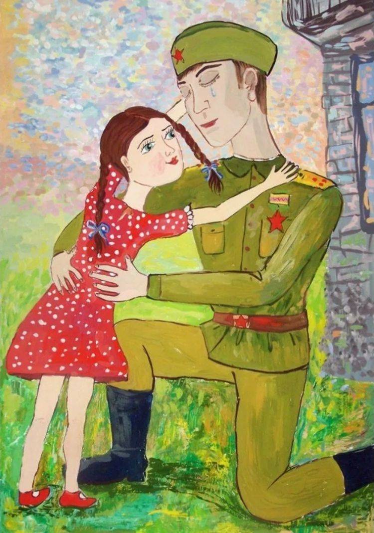 Рисунки солдатов на День защитника Отечества