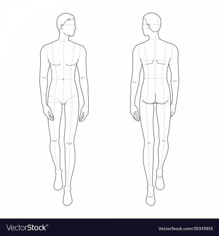 Мужские фигуры для эскизов одежды