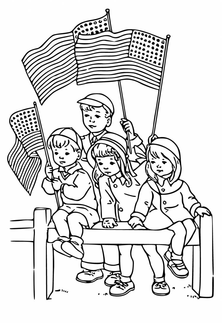 Раскраска День Ветеранов Трибуна Распечатать Бесплатно для Взрослых и Детей