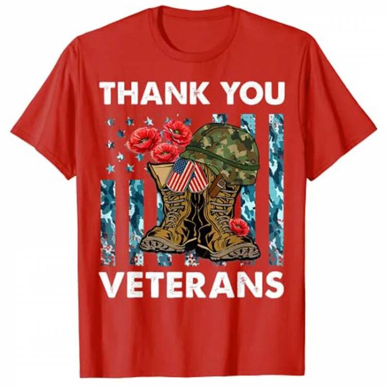 Спасибо ветеранам, боевые ботинки, футболка с маковым цветком