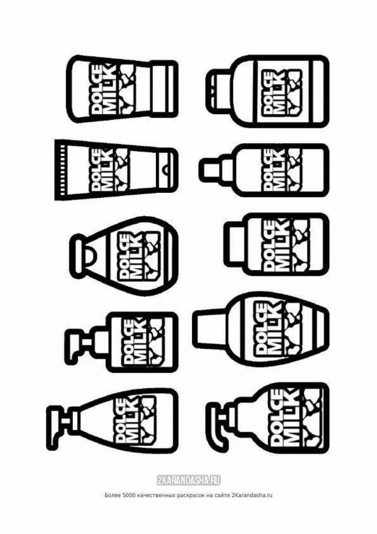 Раскраски Бумажная косметика дольче милк 