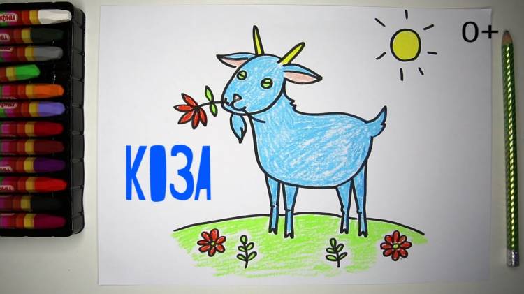 какнарисовать КОЗА Уроки Рисования Для Детей howtodraw goat drawforchildren