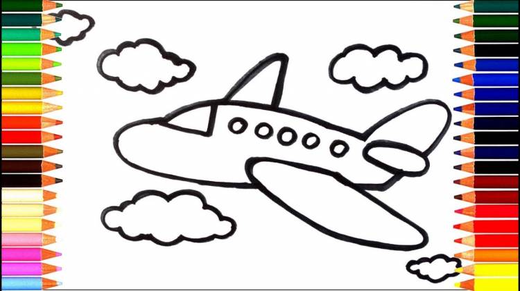 How to draw an airplane step by step for kids?