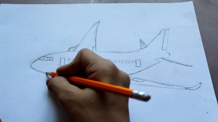 Как нарисовать самолёт!