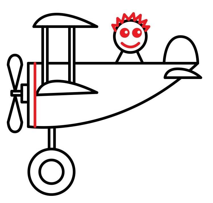 Как нарисовать самолет в мультяшном стиле