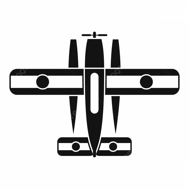 Лыжный оборудованный значок самолета простой стиль PNG , война, самолет, лыжи PNG картинки и пнг рисунок для бесплатной загрузки