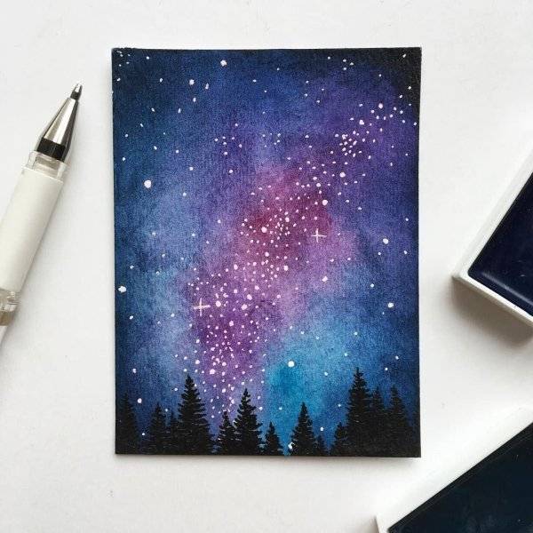 Картинки для срисовки космическое небо 