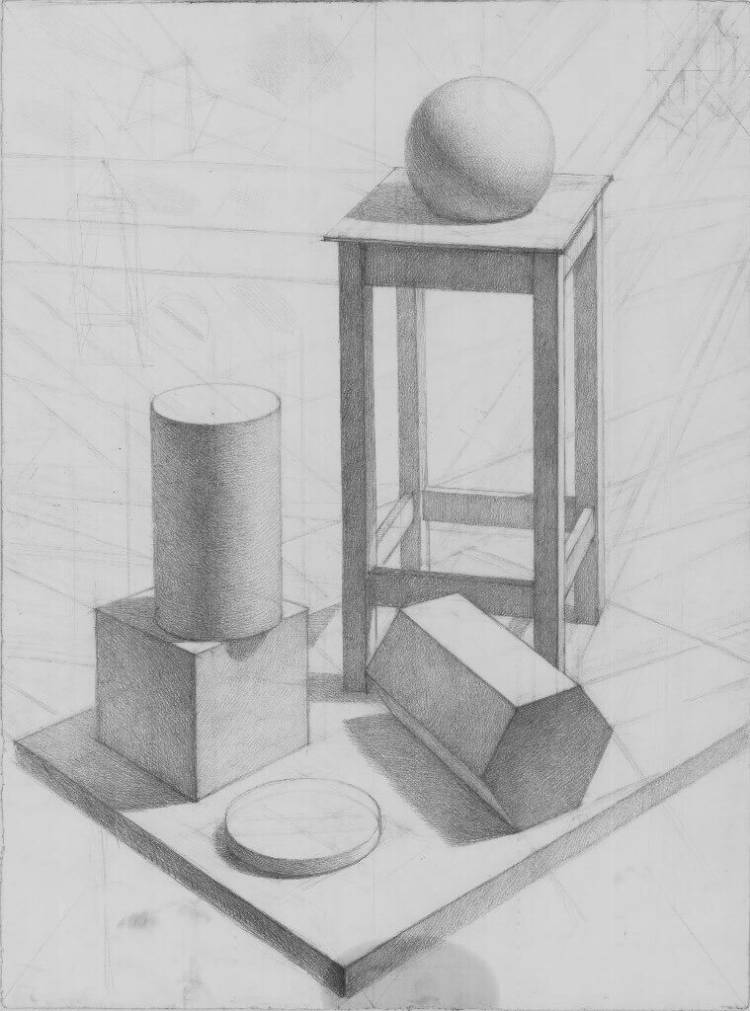Как нарисовать натюрморт карандашом для начинающих поэтапно