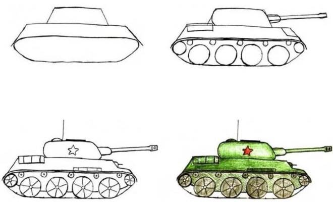 Рисунки на военную тематику для детей