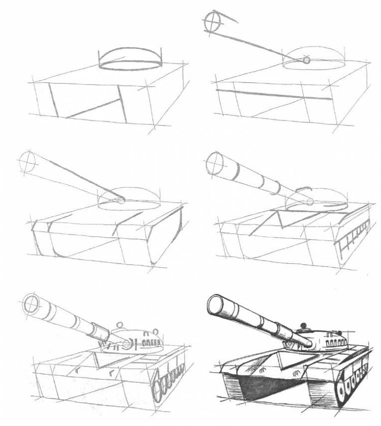 Рисунок на военную тематику для начинающих 