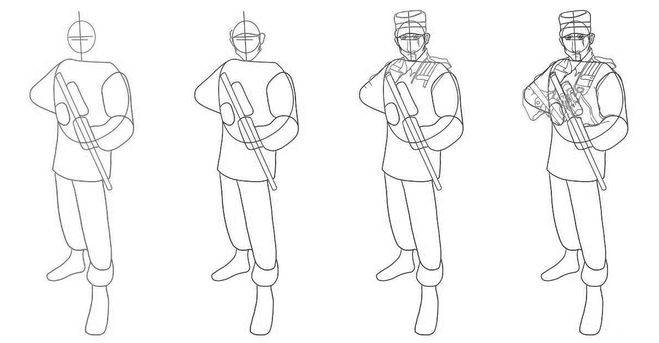 Самые простые рисунки на военную тему