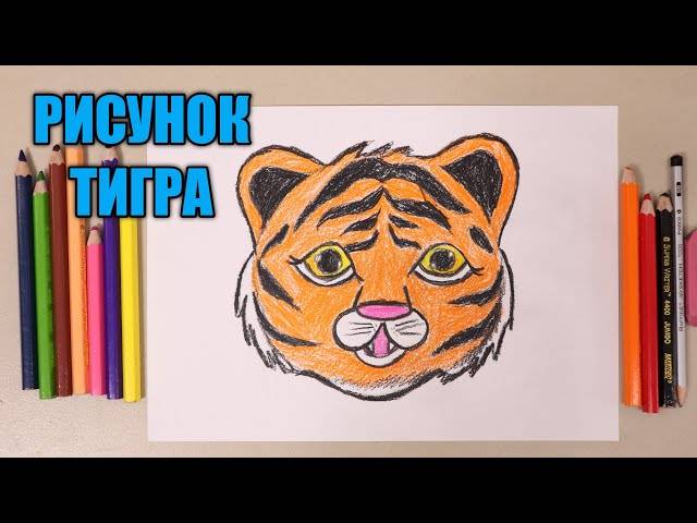 КАК НАРИСОВАТЬ ТИГРАЛЁГКИЙ СПОСОБ