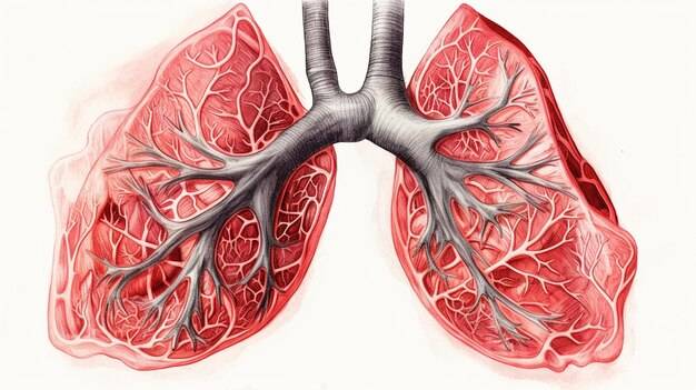 Рисунок легких человека