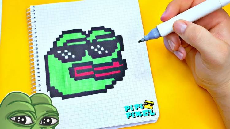 ЛЯГУШОНОК ПЕПЕ ! РИСУНКИ ПО КЛЕТОЧКАМ ! КАК НАРИСОВАТЬ PIXEL ART frog pepe