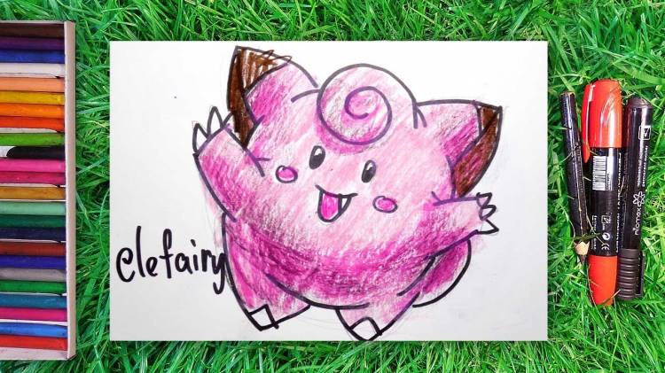 Как нарисовать Покемона Clefary